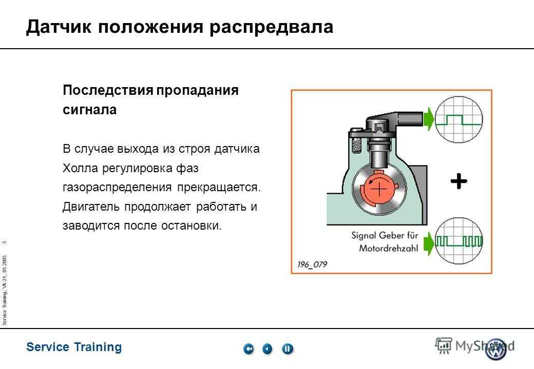 Схема датчик положения распредвала