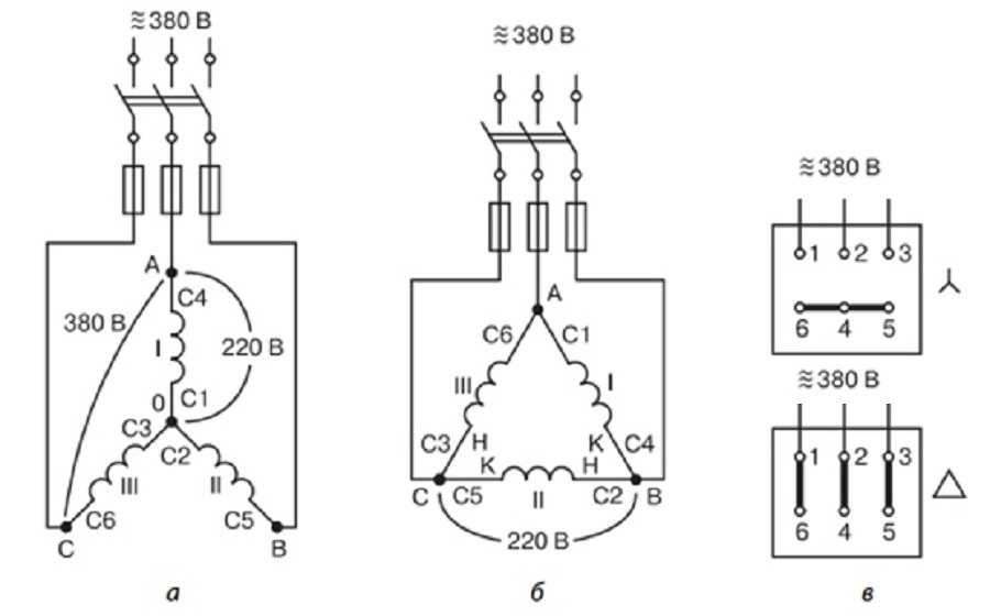 Однофазные электродвигатели 220в схемы подключения