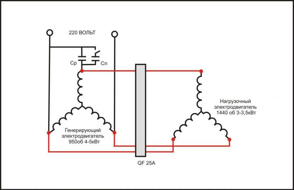 Как подключить трехфазный электродвигатель в сеть 220в – схемы и рекомендации