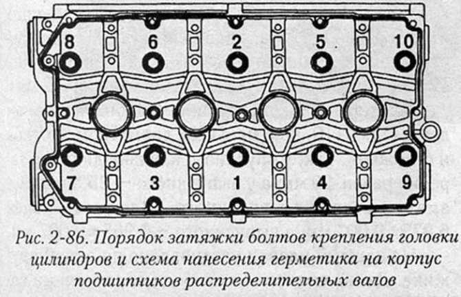 Момент затяжки гбц на ваз 2112 16 клапанов