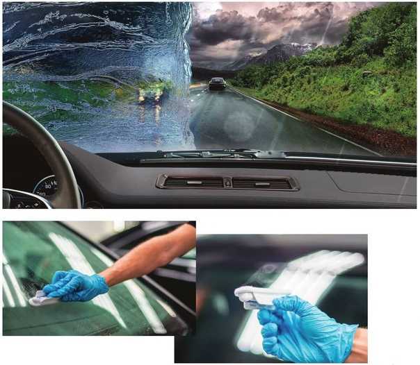 Полезный продукт, защищающий автомобильные стекла от загрязнений и влаги
