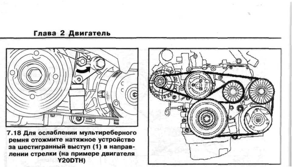 Как поменять приводной ремень на опель зафира