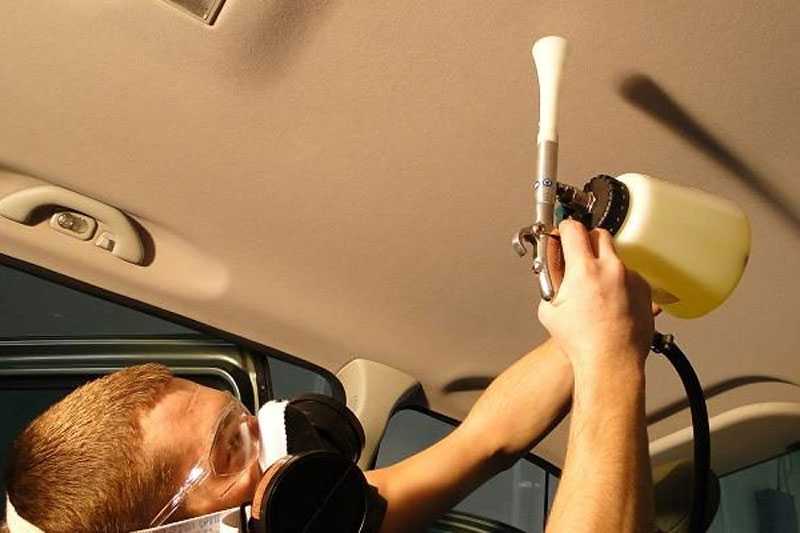 Грязный потолок в машине и как его помыть