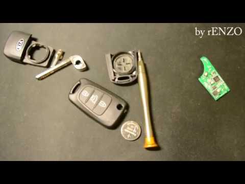 Как поменять батарейку в ключе kia rio 3
